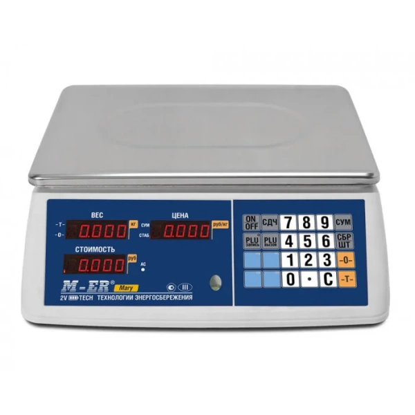 Весы торговые MERTECH M-ER 223 AC-15.2 "Mary" LED (325х230 мм, АКБ до 6 мес.)